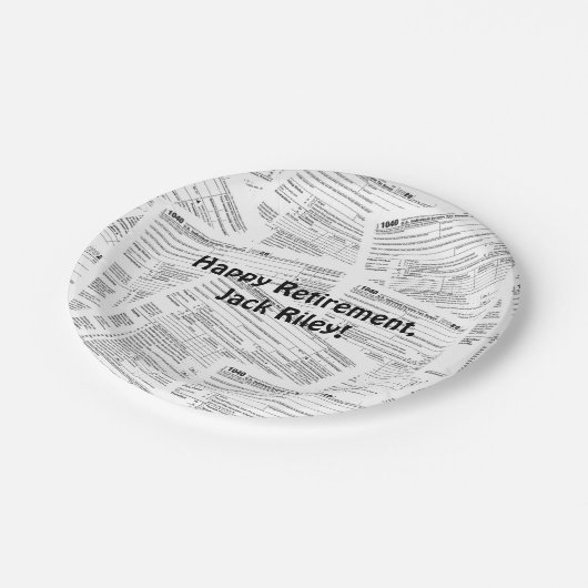 1040 Inkomstenbelasting na pensionering Papieren Bordje (Gekanteld)