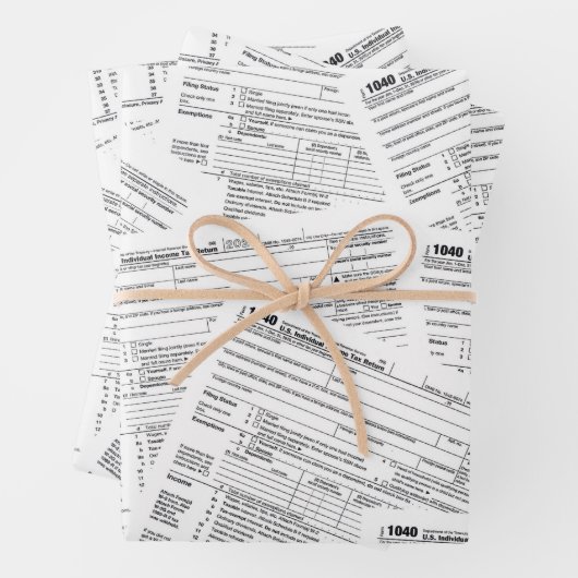 1040 Inkomstenbelastingformulieren Inpakpapier Vel (In situ)