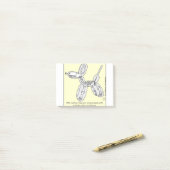 1048 Ballon Dog Anatomy cartoon Post-it® Notes (Op bureau)