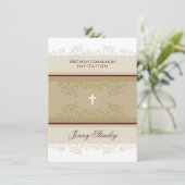 104 Gina :: COMMUNIE NODIGT UIT :: krullen 5P Kaart (Staand voorkant)