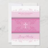 104 Gina :: COMMUNION INVITES :: krullen 2P Kaart (Voorkant)