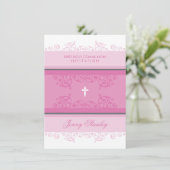 104 Gina :: COMMUNION INVITES :: krullen 2P Kaart (Staand voorkant)