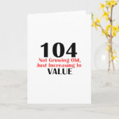 104 jaar oud verjaardagsdesign kaart (Gele Bloem)