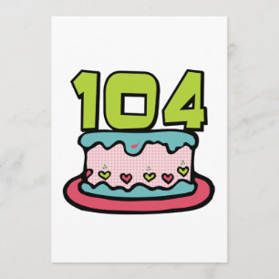 104-jarige ouderlijke bejaardentekker kaart