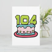 104-jarige ouderlijke bejaardentekker kaart (Staand voorkant)