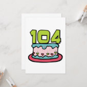 104-jarige ouderlijke bejaardentekker kaart (Voorkant / Achterkant in situ)