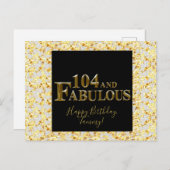 104 Verjaardag Briefkaart (Voorkant / Achterkant)