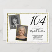 104e aangepaste foto wit en goud kaart (Voorkant)