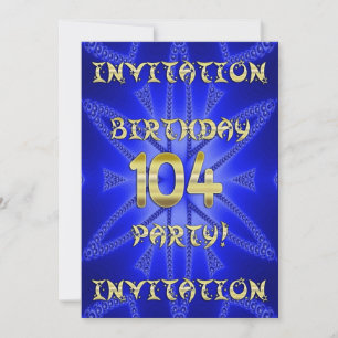104e uitnodiging van de Birthday