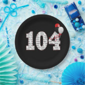 104e verjaardag op zwart Bord (Feest)