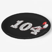 104e verjaardag op zwart Bord (Gekanteld)