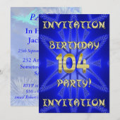 104e verjaardag uitnodiging (Voorkant / Achterkant)