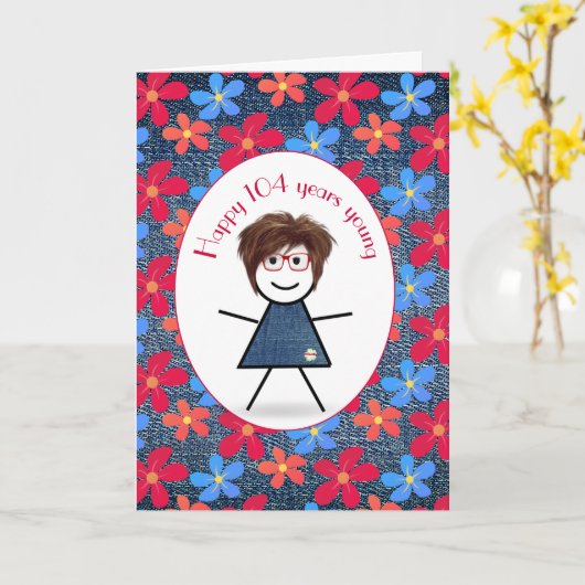 104e verjaardag van Denemarken Kaart (Gele Bloem)