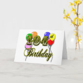 104ste Verjaardag met Ballons Kaart (Gele Bloem)