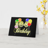 104ste Verjaardag met Ballons Kaart (Gele Bloem)