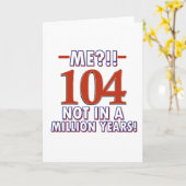 104ste verjaardagsdesign kaart (Gele Bloem)