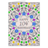 104th Birthday Abstract Flowers (Voorkant)