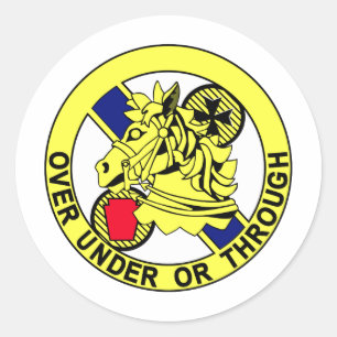 104th Cavalry Regiment-Insignia Kleurenpatch Ronde Sticker