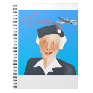 1050's Air Travel Stewrdess Notitieboek