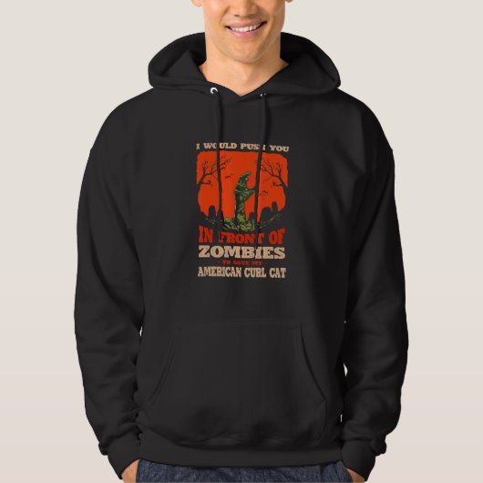 10548100054^Push You In Zombies To Save My America Hoodie (Voorkant)