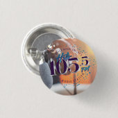105.5 Logo Pin Ronde Button 3,2 Cm (Voorkant /achterkant)