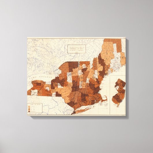 105 Difterie, groep NY, NJ, New England Canvas Afdruk (Voorkant)