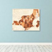 105 Difterie, groep NY, NJ, New England Canvas Afdruk (Insitu (Houten vloer))