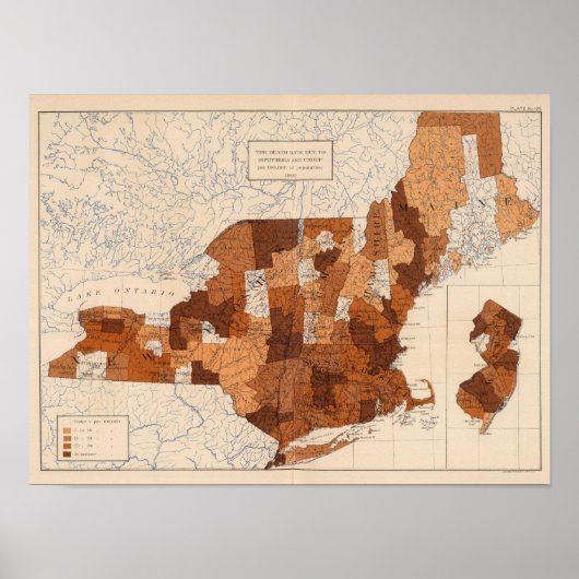 105 Difterie, groep NY, NJ, New England Poster (Voorkant)