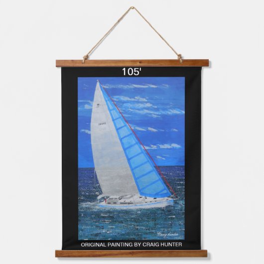 105 ' Houten Topped Wandtapijt Hangend Wandkleed (Voorkant)