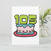 105 jaar oude Birthday Cake Kaart (Staand voorkant)