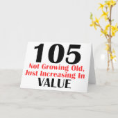 105 JAAR OUDE VERJAARDAG DESIGN KAART (Gele Bloem)