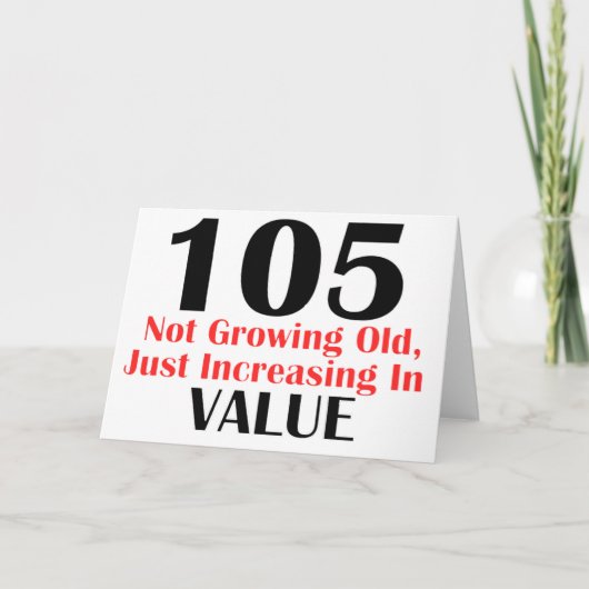 105 JAAR OUDE VERJAARDAG DESIGN KAART (Voorkant)