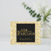 105 Verjaardag Briefkaart (Staand voorkant)
