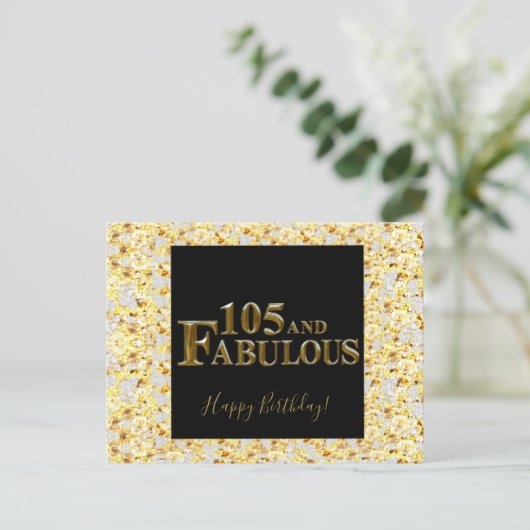 105 Verjaardag Briefkaart (Staand voorkant)