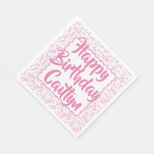 105 Verjaardag Willekeurig Nummer Patroon Scallops Servet (Hoek)