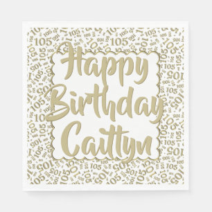 105 Verjaardag Willekeurig Nummer Patroon Scallops Servet