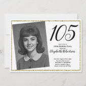 105e aangepaste foto wit en goud kaart (Voorkant)