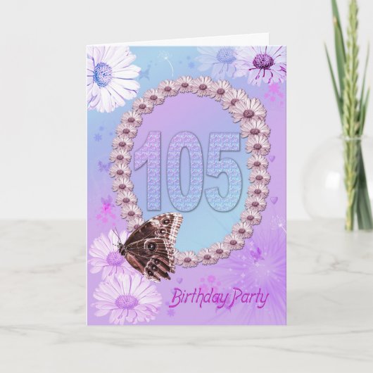 105e Bithday party Invitation (Voorkant)