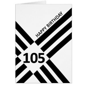 105e diagonaal ontwerp zwarte lijn Birthday