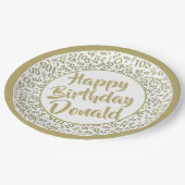 105e Partij Willekeurige Nummer Patroon Goud/Wit Papieren Bordje