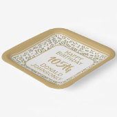 105e Partij Willekeurige Nummer Patroon Goud/Wit Papieren Bordje (Gebogen)