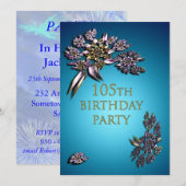 105e uitnodiging van de partij van Birthday (Voorkant / Achterkant)