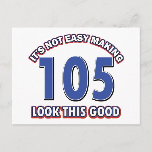 105e verjaardag design briefkaart (Voorkant)
