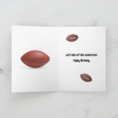 105e verjaardag, echt slechte football grappen kaart (Binnen)