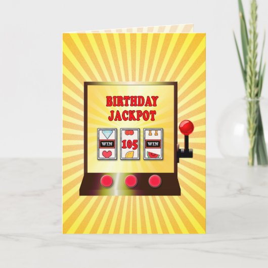 105e verjaardag gokkast kaart (Voorkant)