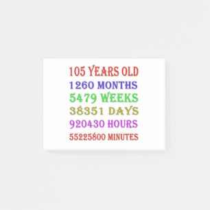 105e verjaardag Mijlpalen Post-it® Notes