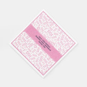 105e Verjaardag Modern Getal Patroon Roze/Wit Servet (Hoek)