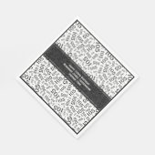 105e Verjaardag Modern Getal Patroon Zwart/Wit Servet (Hoek)