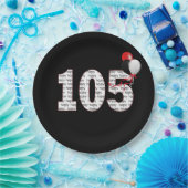 105e verjaardag op zwart Bord (Feest)