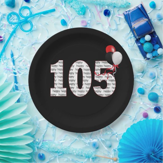 105e verjaardag op zwart Bord (Feest)